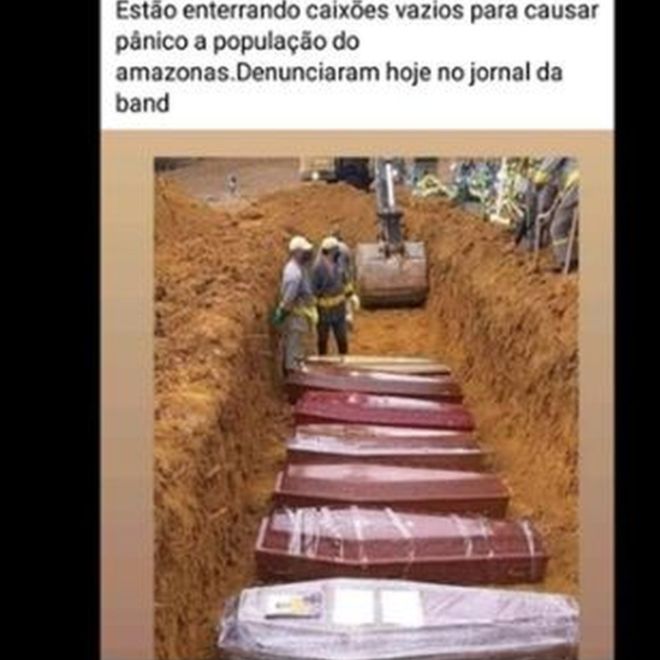 A farsa dos caixões vazios usados para minimizar mortes por covid-19